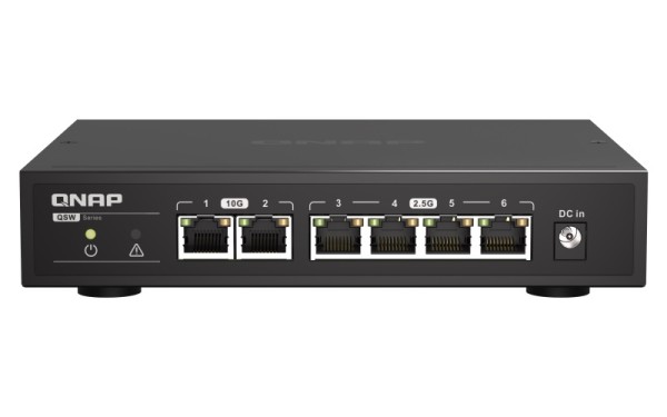QNAP QSW-2104-2T - Switch - unmanaged - 2 x 100/1000/2.5G/5G/10GBase-T + 4 x 100/1000/2.5G - Desktop