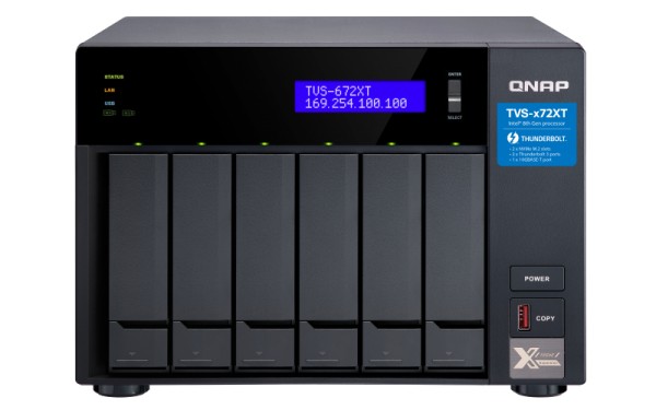 QNAP TVS-672XT-i3-16G 6-Bay 20TB Bundle mit 2x 10TB Red Plus WD101EFBX