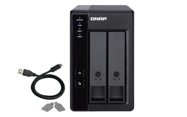 Qnap Erweiterungseinheit TR-002 2-Bay 16TB Bundle mit 2x 8TB IronWolf Pro ST8000NT001