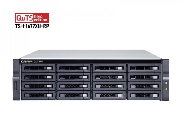 QNAP TS-h1677XU-RP-3700X-32G 16-Bay 80TB Bundle mit 8x 10TB Red Pro WD102KFBX