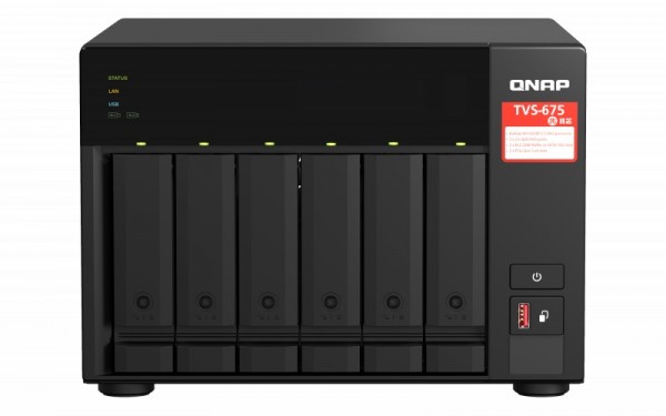 QNAP TVS-675-8G 6-Bay 20TB Bundle mit 5x 4TB N300 HDWG440UZSVA