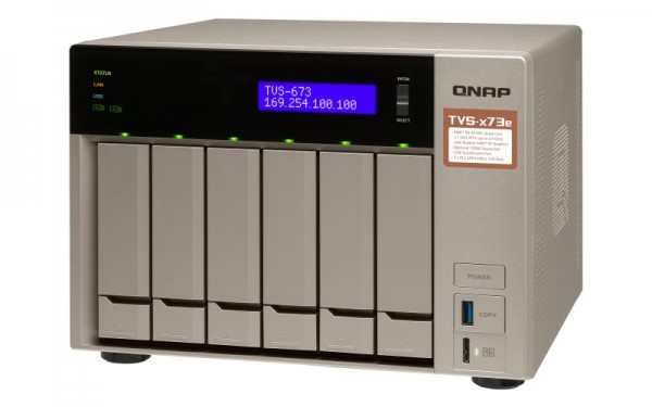 Qnap TVS-673e-8G 6-Bay 18TB Bundle mit 6x 3TB DT01ACA300